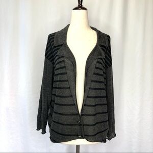 Free People linen blend semi sheer sweater blazer